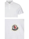 Neck Logo Patch Print Polo Shirt White - MONCLER - BALAAN 6