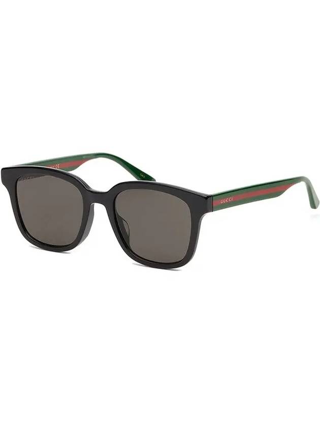 Eyewear Three Stripes Horn Rim Asian Fit Sunglasses Black - GUCCI - BALAAN 3