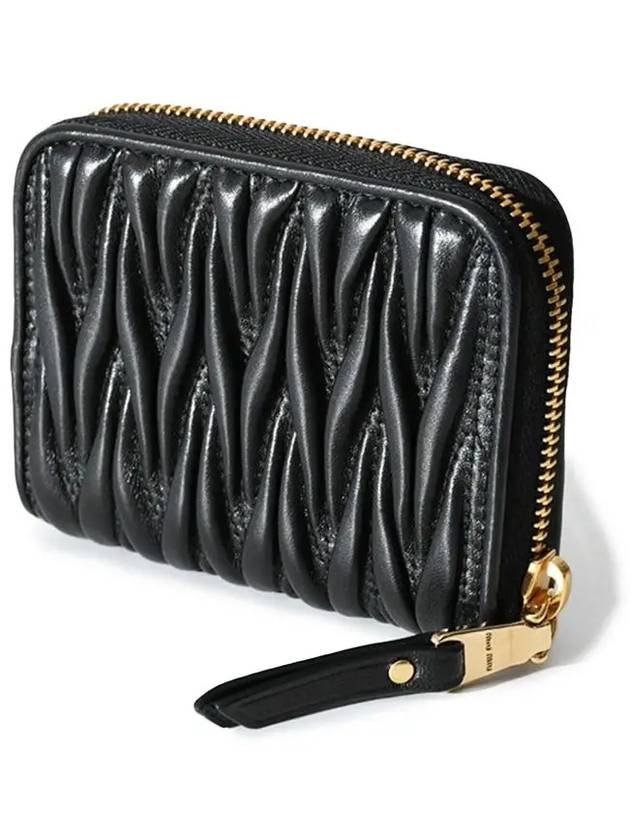 Matelasse Nappa Leather Coin Wallet Black - MIU MIU - BALAAN 3