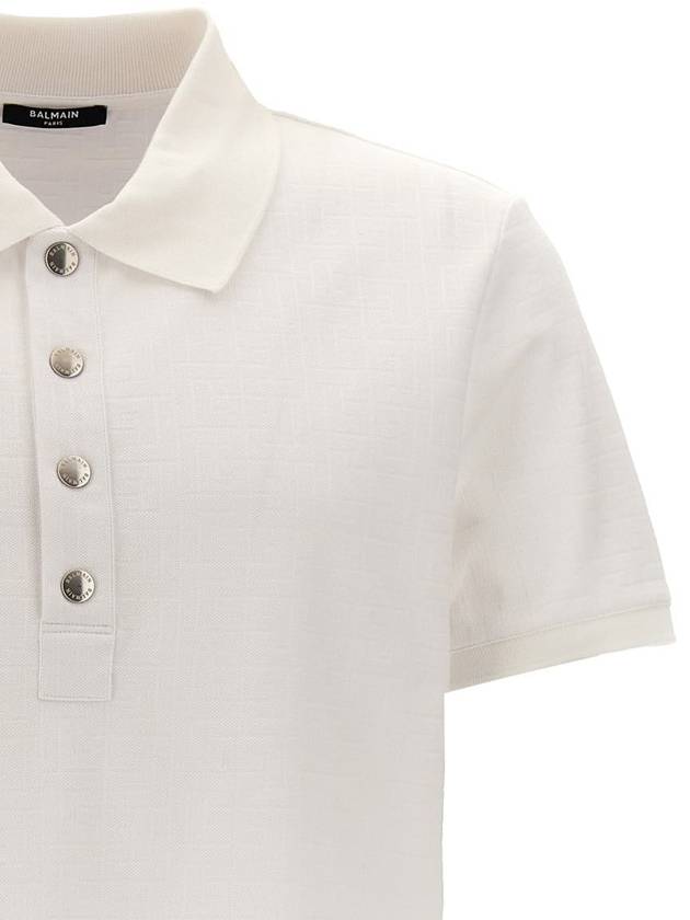 Balmain 'Monogram' Polo Shirt - BALMAIN - BALAAN 3