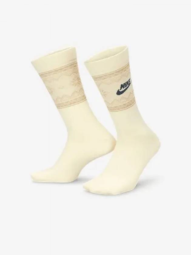 Everyday Essential Crew Socks 1 Pair Coconut Milk Hemp Armory Navy FZ3071 113 700175 - NIKE - BALAAN 1