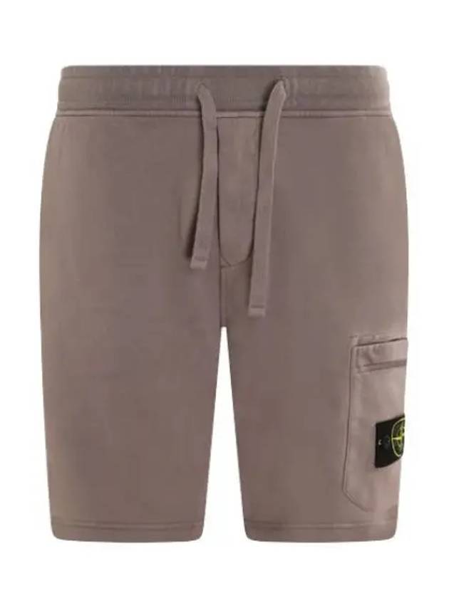 Cotton Fleece Cargo Bermuda Short Dove Grey - STONE ISLAND - BALAAN 2