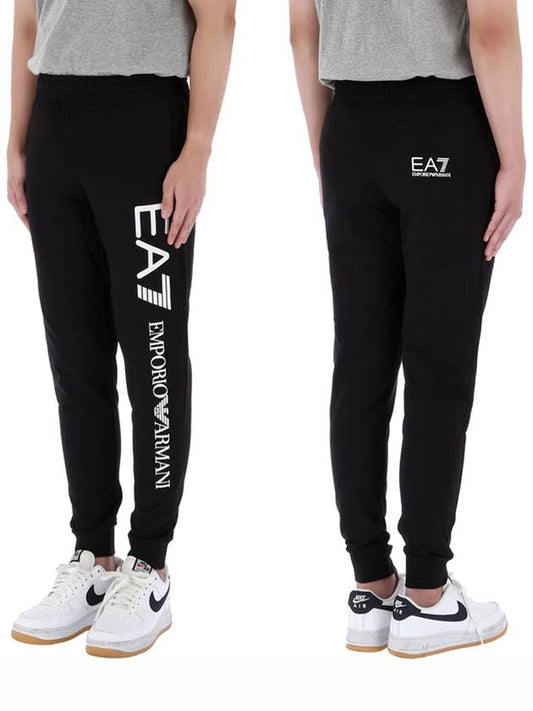 Men's Logo Cotton Track Pants Black - EMPORIO ARMANI - BALAAN 2