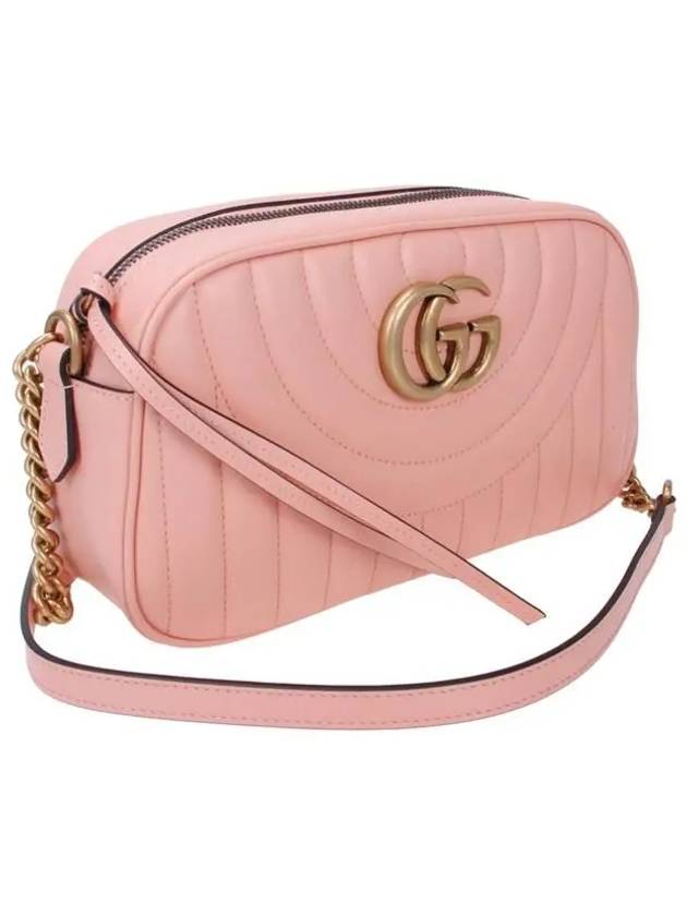 GG Marmont Matelasse Leather Cross Bag Peach - GUCCI - BALAAN 3