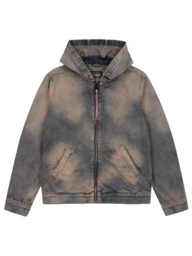 Aries acid wash hooded denim jacket peach jumper - ARIES - BALAAN 1