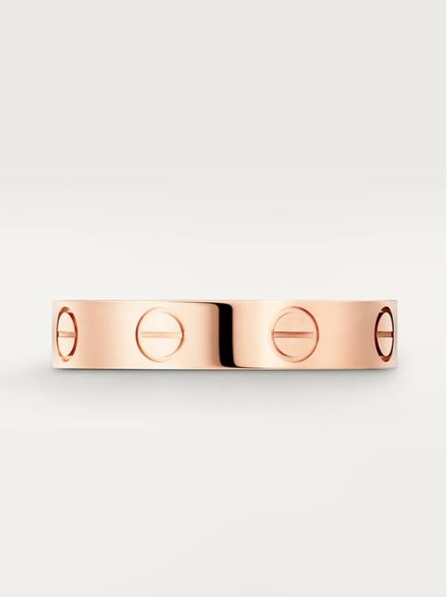 Love Wedding Band Ring Pink Gold - CARTIER - BALAAN 3