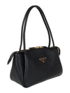 Triangle Logo Medium Shoulder Bag Black - PRADA - BALAAN 3