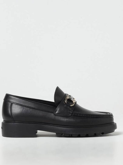 Moccasin Gancini Ornament Calfskin Loafers Black - SALVATORE FERRAGAMO - BALAAN 2