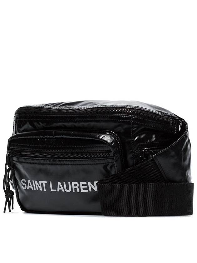 Nylon Logo Nuxx Cross Bag Black - SAINT LAURENT - BALAAN 4