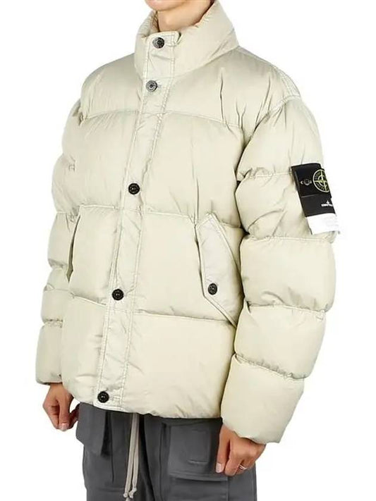 Garment Dyed Crinkle Reps R NY Down Padding Beige - STONE ISLAND - BALAAN 2