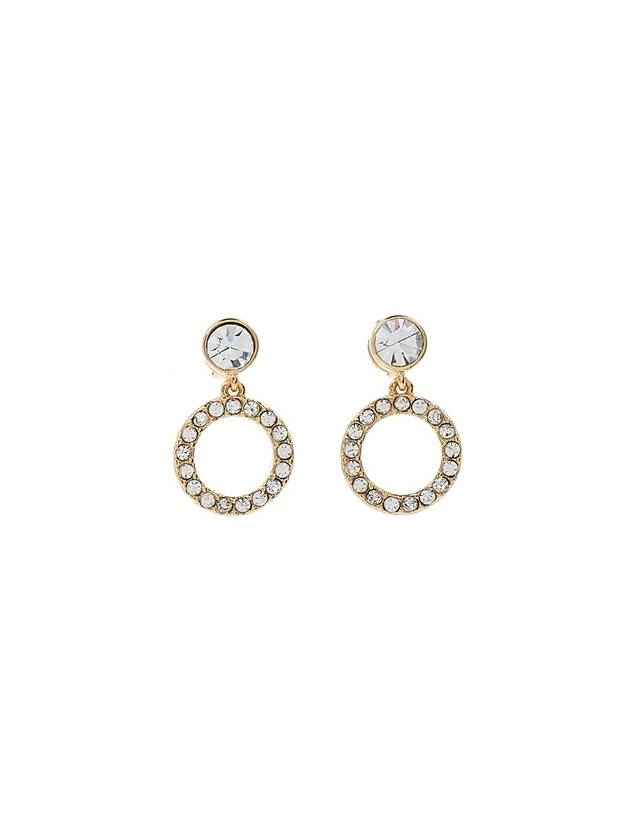 Halo Pave Drop Stud Earrings Gold - COACH - BALAAN 11