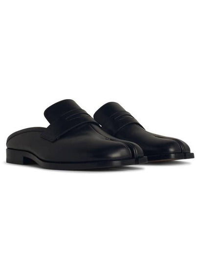 Maison Margiela 'Tabi' Black Leather Sabots - MAISON MARGIELA - BALAAN 2