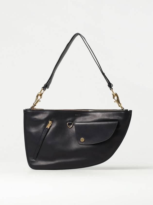 Shield Twin Leather Shoulder Bag Black - BURBERRY - BALAAN 2