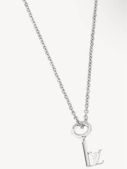 OS LV Men s Oval Key Necklace Pendant Silver M00678 - LOUIS VUITTON - BALAAN 2