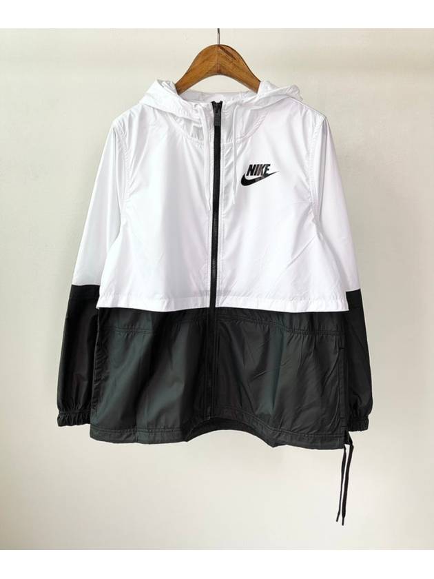 Sportswear Rappel Uben Zip Up Hoodie White Black - NIKE - BALAAN 7