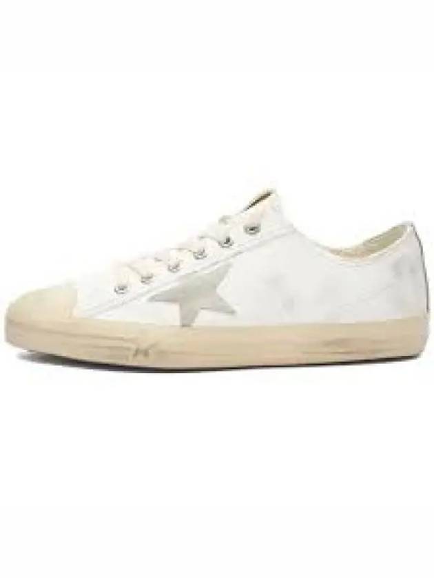 V Star Leather Low Top Sneakers Black White - GOLDEN GOOSE - BALAAN 2