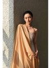 Cashmere Pashmina Muffler Peach Ivory - WILL'O THE WISP - BALAAN 3