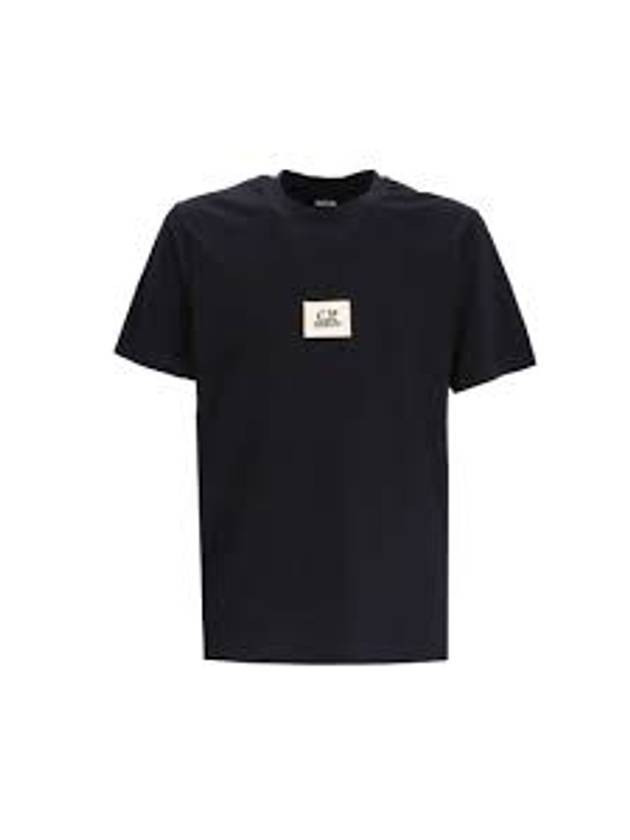 30/1 Jersey Logo Short Sleeve T-Shirt Navy - CP COMPANY - BALAAN 1