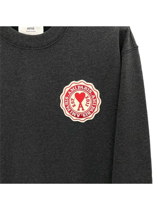 de Coeur Patch Sweatshirt Anthracite - AMI - BALAAN 5