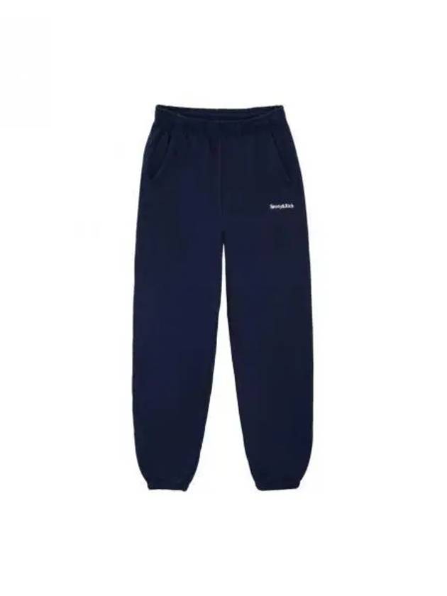 Training Logo Cotton Jogger Track Pants Navy - SPORTY & RICH - BALAAN 2