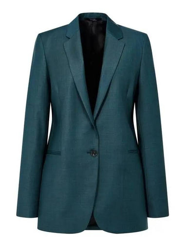 Women s Narrow Lapel One Button Wool Jacket Blue Green - PAUL SMITH - BALAAN 1