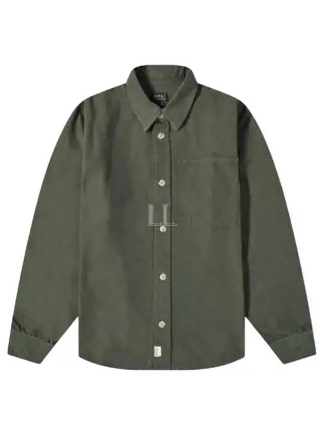 Graham Cavalier Canvas Long Sleeve Shirt Khaki - A.P.C. - BALAAN 2