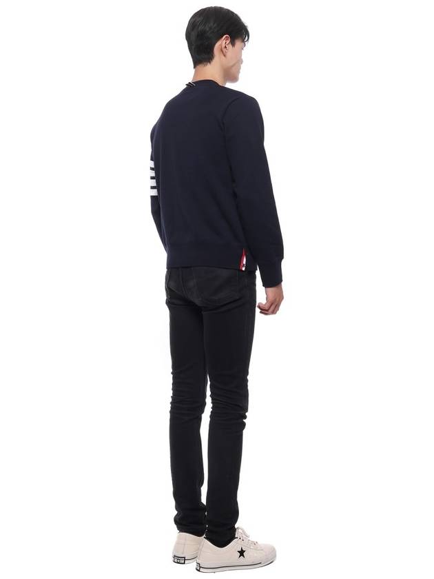 4 Bar Loopback Jersey Sweatshirt Navy - THOM BROWNE - BALAAN 7