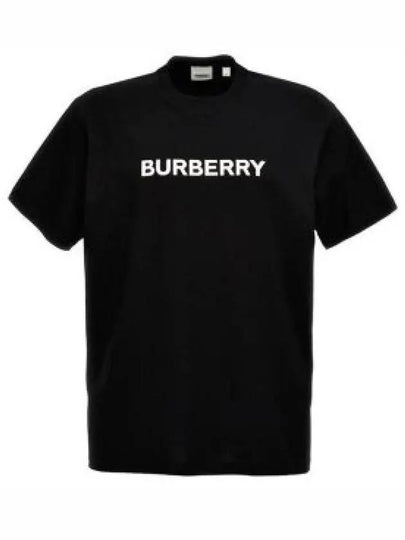 Logo Print Cotton Short Sleeve T-Shirt Black - BURBERRY - BALAAN 2