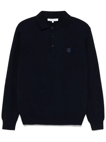 Maison Kitsune Bold Fox Head Patch Men s Wool Polo Knit MM00211 P476 - POLO RALPH LAUREN - BALAAN 1