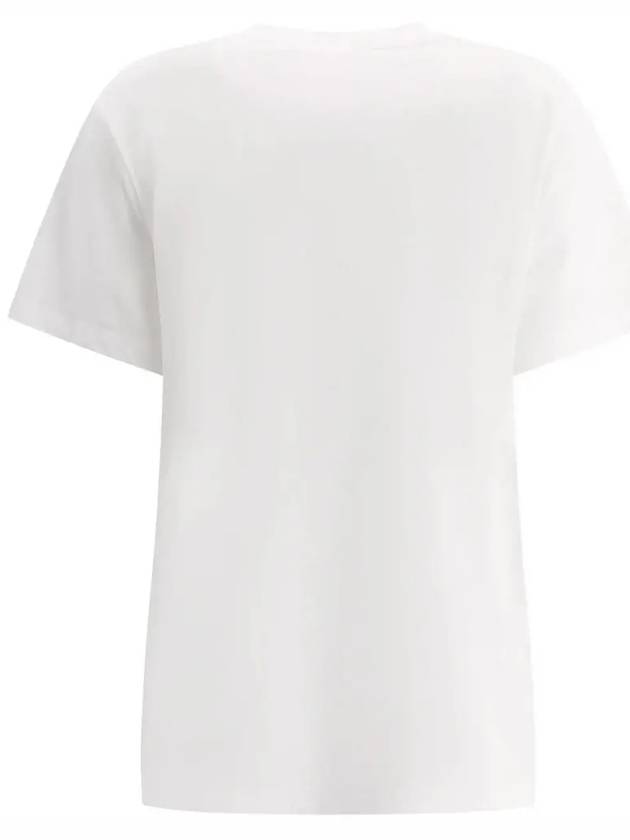 Logo Round Neck Relaxed Short Sleeve T-shirt Bright White - GANNI - BALAAN 4