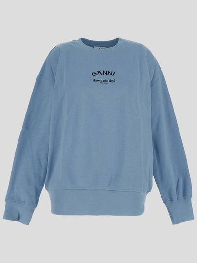 Logo Sweatshirt Blue - GANNI - BALAAN 2