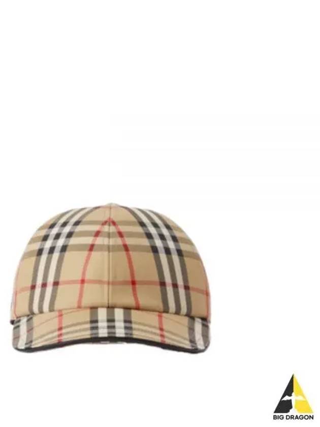 Check Cotton Ball Cap Beige - BURBERRY - BALAAN 2