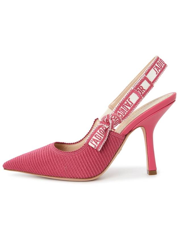 J'adior Cotton Embroidered Slingback Heels Pink - DIOR - BALAAN 4