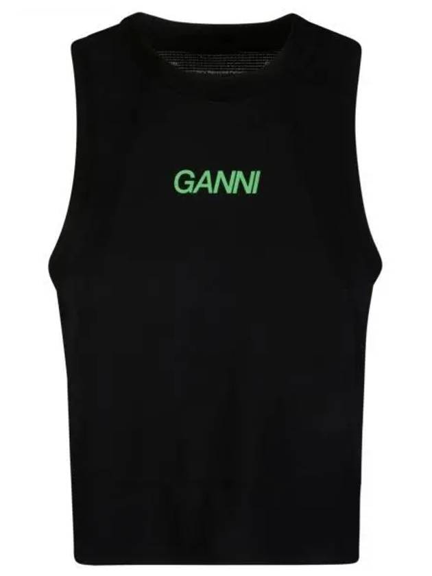 Active Mesh Sleeveless Black - GANNI - BALAAN 2