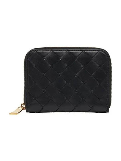 Zipper Intrecciato Card Wallet Black - BOTTEGA VENETA - BALAAN 2