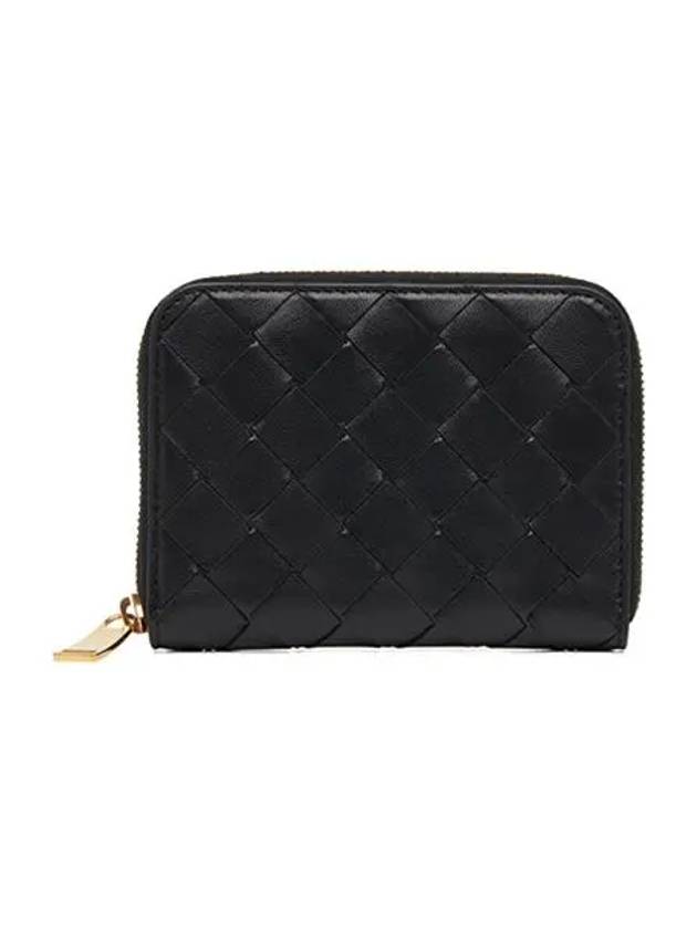 Zipper Intrecciato Card Wallet Black - BOTTEGA VENETA - BALAAN 3