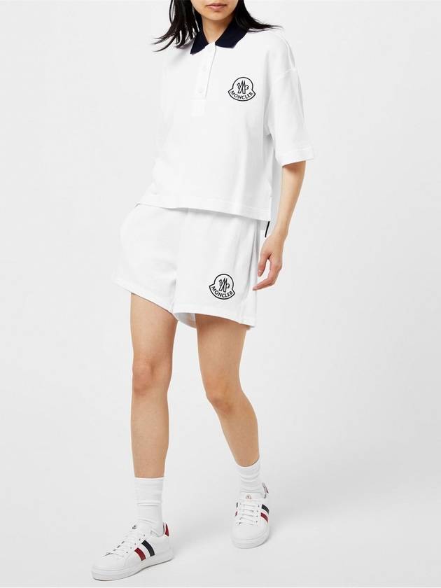 Logo Cotton Polo Shirt White - MONCLER - BALAAN 3