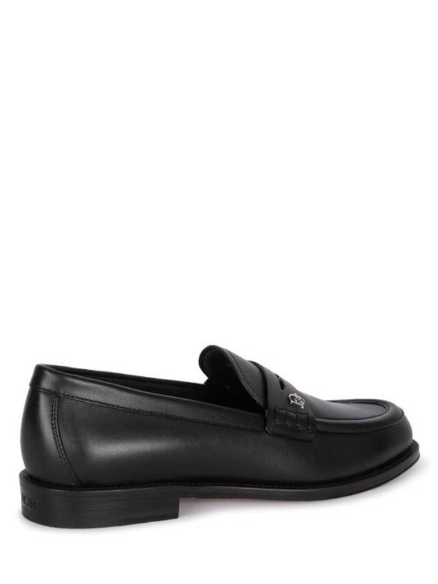 Granville Oblique Leather Loafer Black - DIOR - BALAAN 4