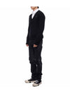 Bold Fox Head Patch Regular Cardigan Black - MAISON KITSUNE - BALAAN 5