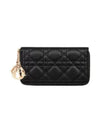 Lady Medium Zipper Long Wallet Black - DIOR - BALAAN 2