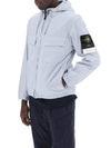 Cotton Twill Stretch Hooded Jacket Blue - STONE ISLAND - BALAAN 5