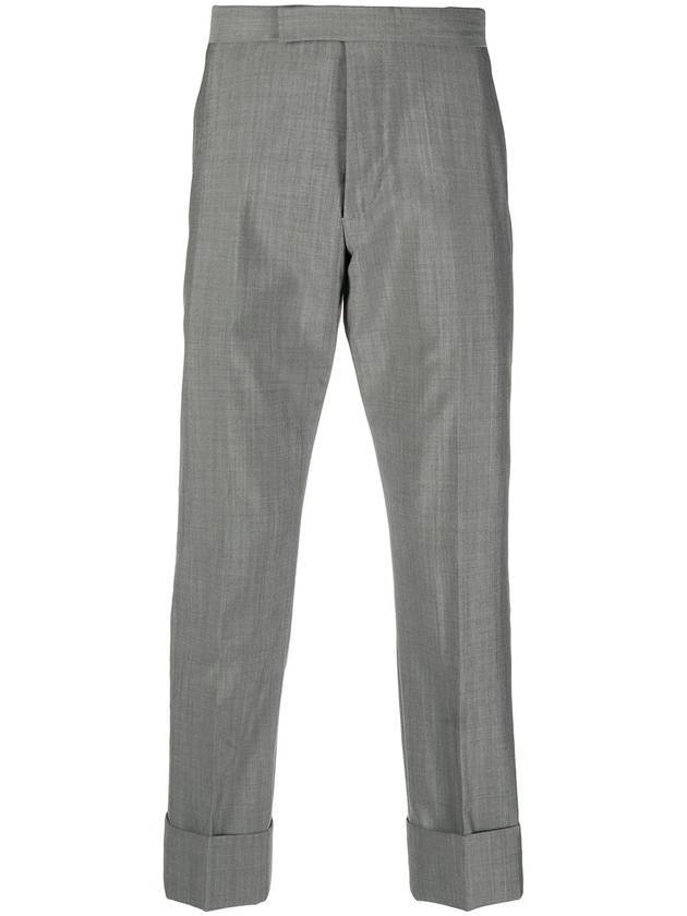 Men's Mid Rise Tailored Slacks Grey - THOM BROWNE - BALAAN 1