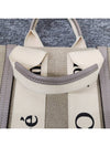 Woody Small Canvas Tote Bag Musk Grey - CHLOE - BALAAN 8