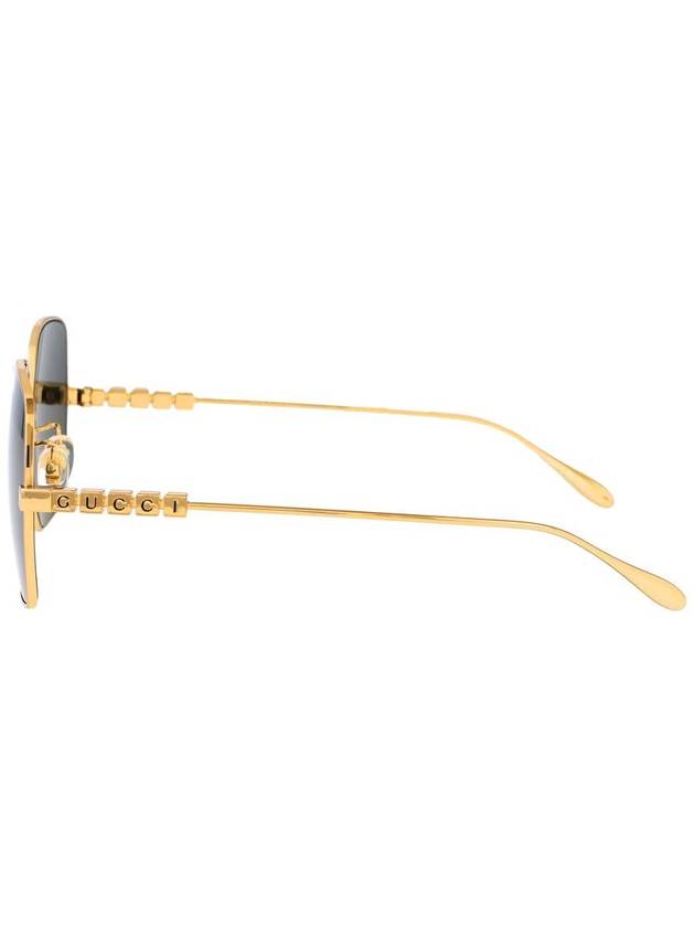 Square Metal Sunglasses Gold - GUCCI - BALAAN 4