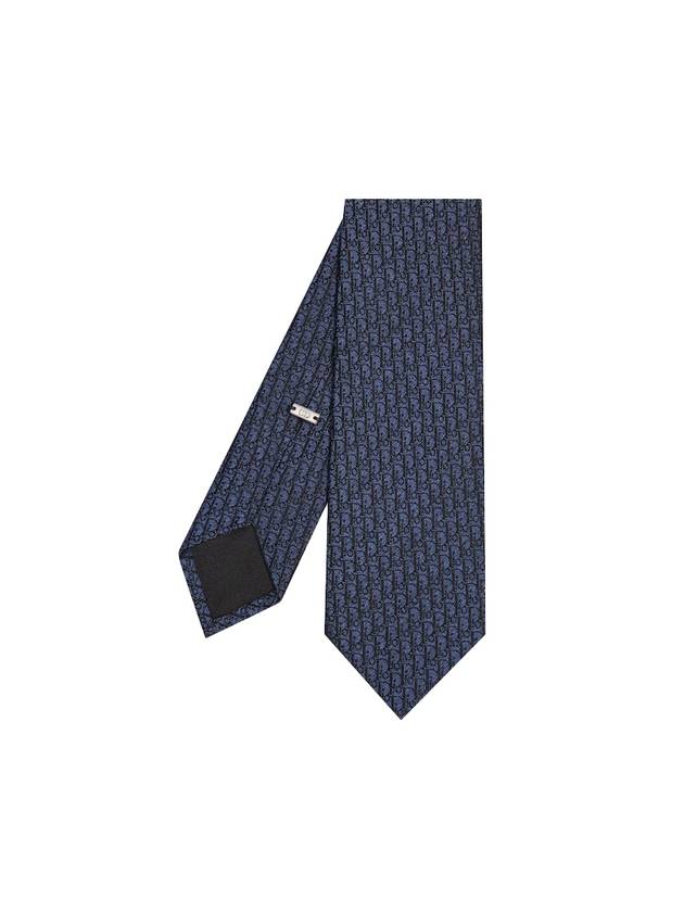 Oblique Silk Tie Blue - DIOR - BALAAN 1