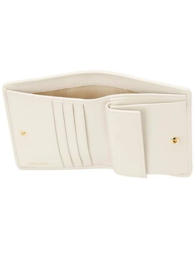 Matelasse Leather Half Wallet White - MIU MIU - BALAAN 5