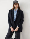 Two button wool blazer jacket navy - LESEIZIEME - BALAAN 1