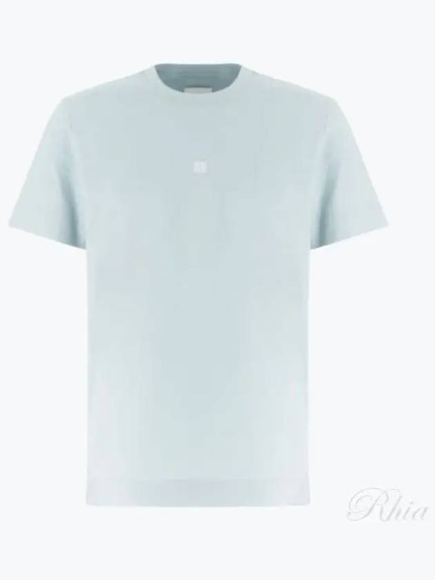 4G Logo Cotton Short Sleeve T-shirt Blue - GIVENCHY - BALAAN 2