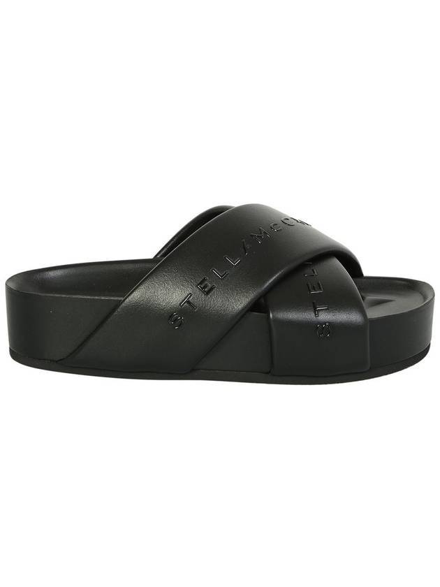 Signature Logo Slippers Black - STELLA MCCARTNEY - BALAAN 1