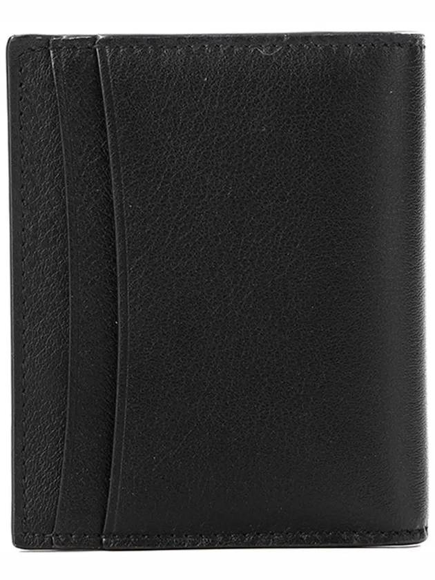 Silver Gancini Half Wallet Black - SALVATORE FERRAGAMO - BALAAN 4